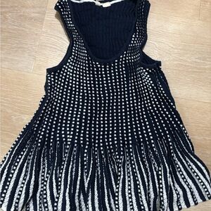 Moth Black and White Knit Top